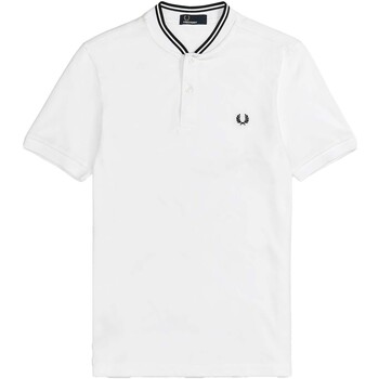 Textiel Heren Polo's korte mouwen Fred Perry Fp Bomber Collar Polo Shirt Wit