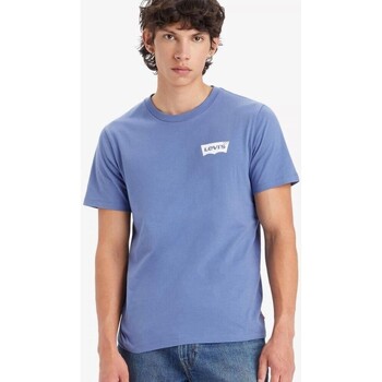 Textiel Heren T-shirts korte mouwen Levi's 22491 1458 GRAPHIC CREWNECK Blauw
