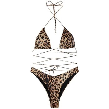 Textiel Dames Bikini's F * * K Bikini Donna Maculato Fk24-0400x01 Brown