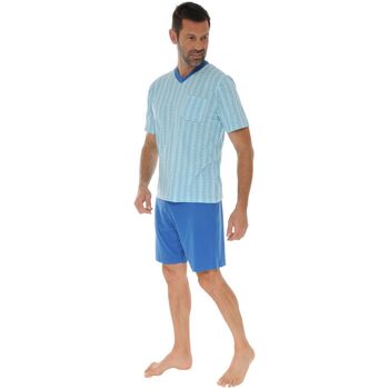 Textiel Heren Pyjama's / nachthemden Christian Cane HEMELIEN Blauw