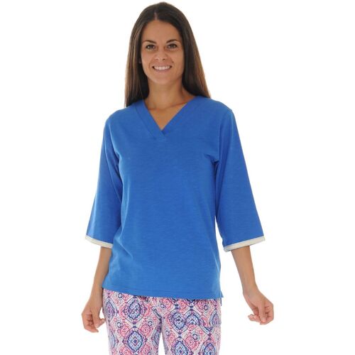 Textiel Dames Pyjama's / nachthemden Christian Cane GARRYA Blauw