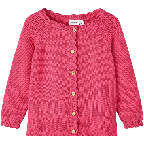 Textiel Meisjes Sweaters / Sweatshirts Name it Nmfkisille Ls Knit Card Roze
