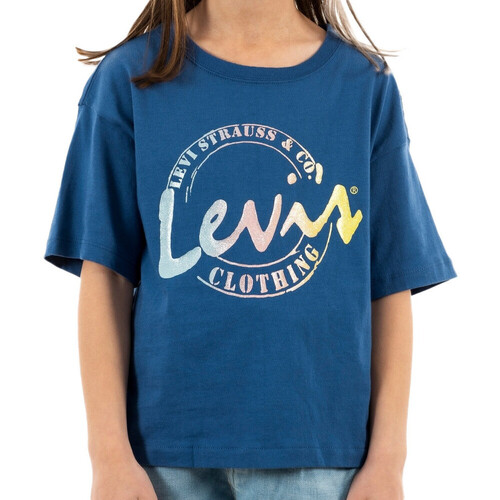 Textiel Meisjes T-shirts korte mouwen Levi's  Blauw