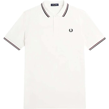 Textiel Dames Polo's korte mouwen Fred Perry Fp Twin Tipped Fred Perry Shirt Wit