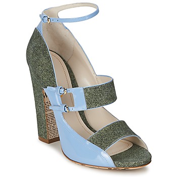 Schoenen Dames Sandalen / Open schoenen John Galliano A54250 Blauw / Groen