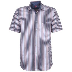 Textiel Heren Overhemden korte mouwen Pierre Cardin 514636216-184 Blauw / Roze