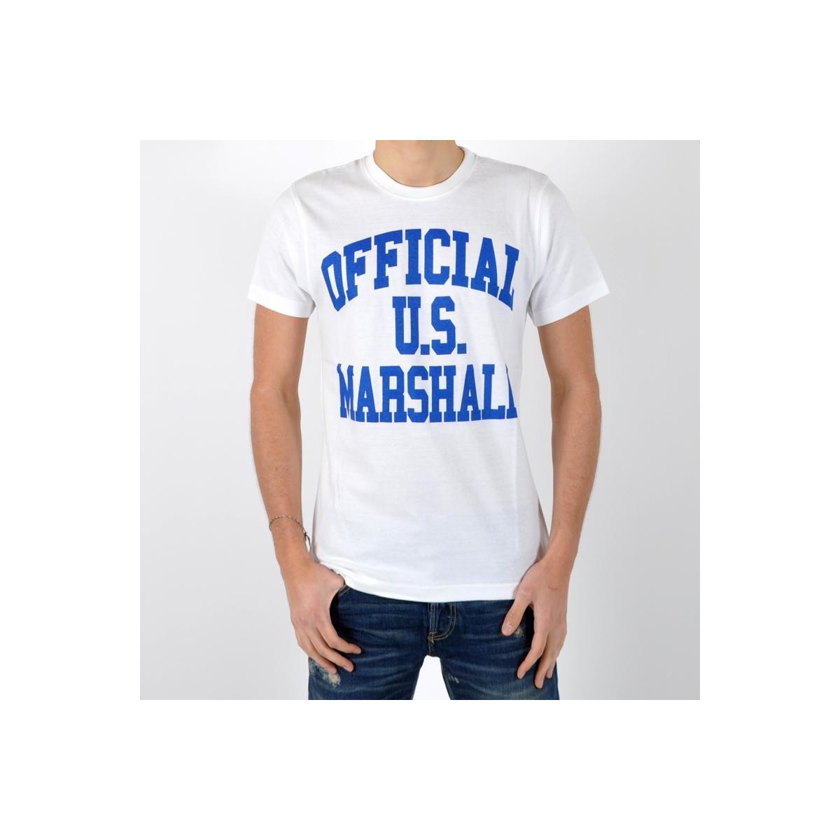 Textiel Heren T-shirts korte mouwen U.S Marshall 15489 Wit