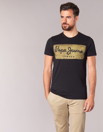Textiel Heren T-shirts korte mouwen Pepe jeans CHARING Zwart
