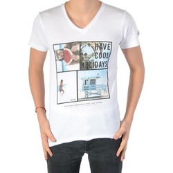 Textiel Meisjes T-shirts korte mouwen Deeluxe 77347 Wit