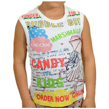 Textiel Kinderen T-shirts & Polo’s Geox Canotta Wit