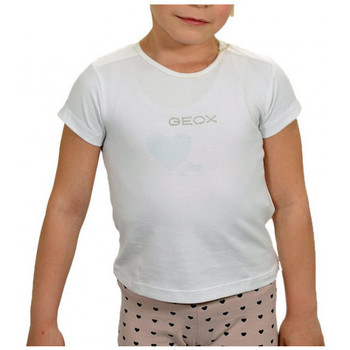 Textiel Kinderen T-shirts & Polo’s Geox T-shirt Wit