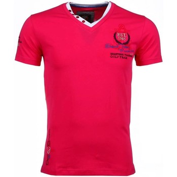 Textiel Heren T-shirts korte mouwen David Copper Korte Mouwen Riviera Club Roze