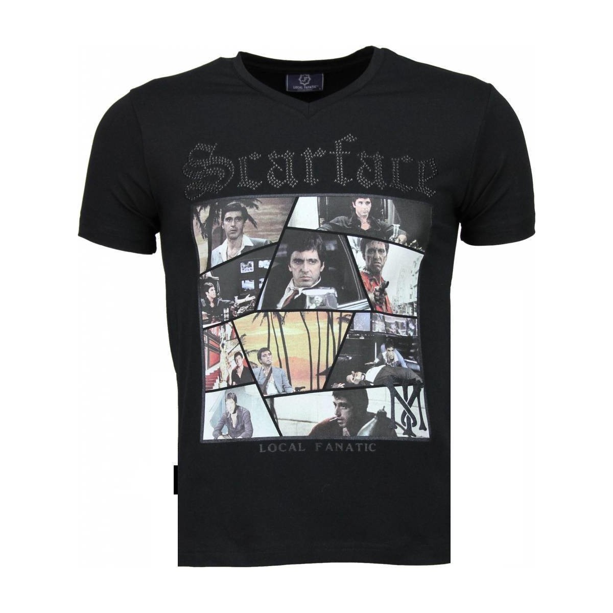 Textiel Heren T-shirts korte mouwen Local Fanatic Scarface TM Zwart