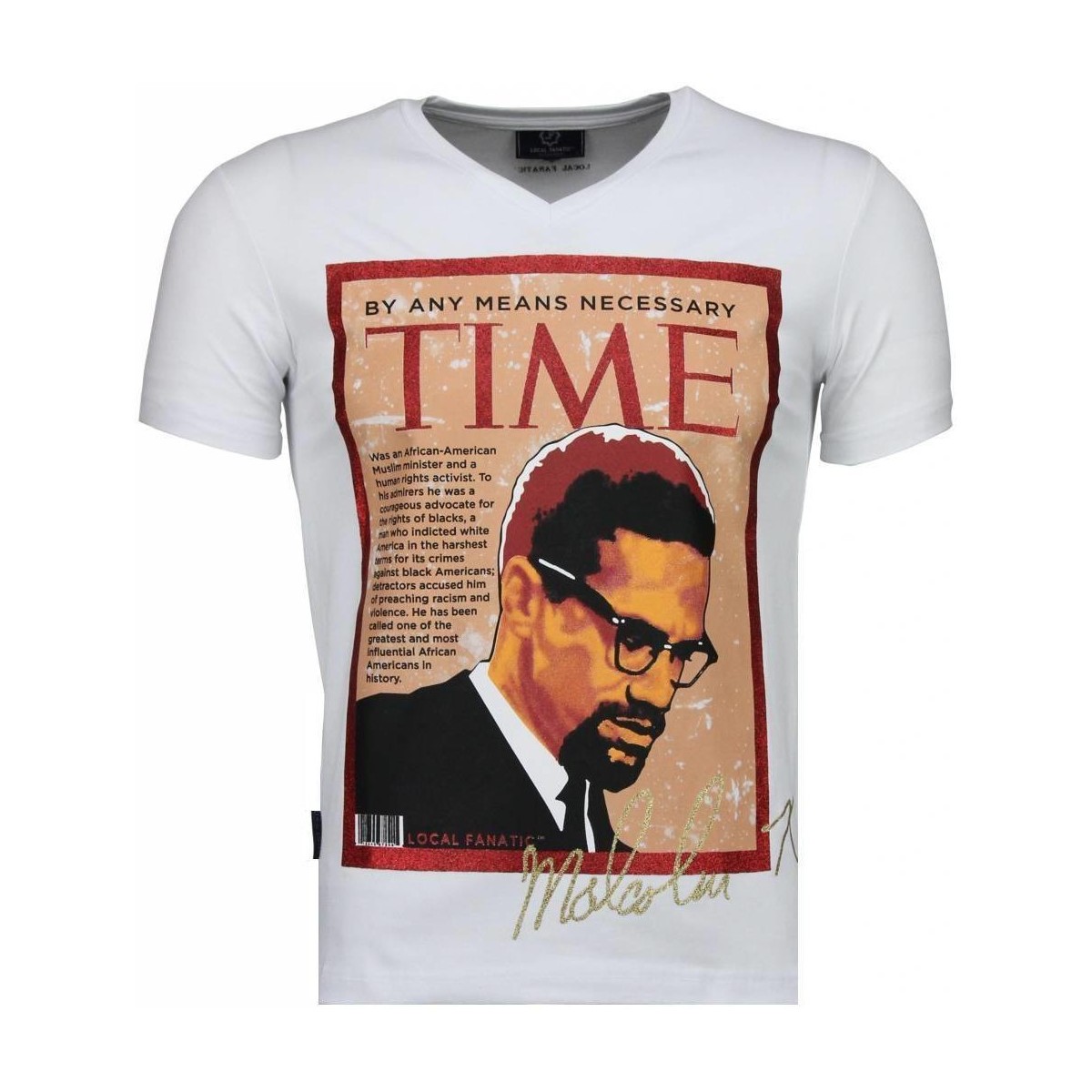 Textiel Heren T-shirts korte mouwen Local Fanatic Malcolm X Wit