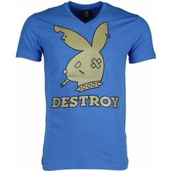 Textiel Heren T-shirts korte mouwen Local Fanatic Destroy Blauw