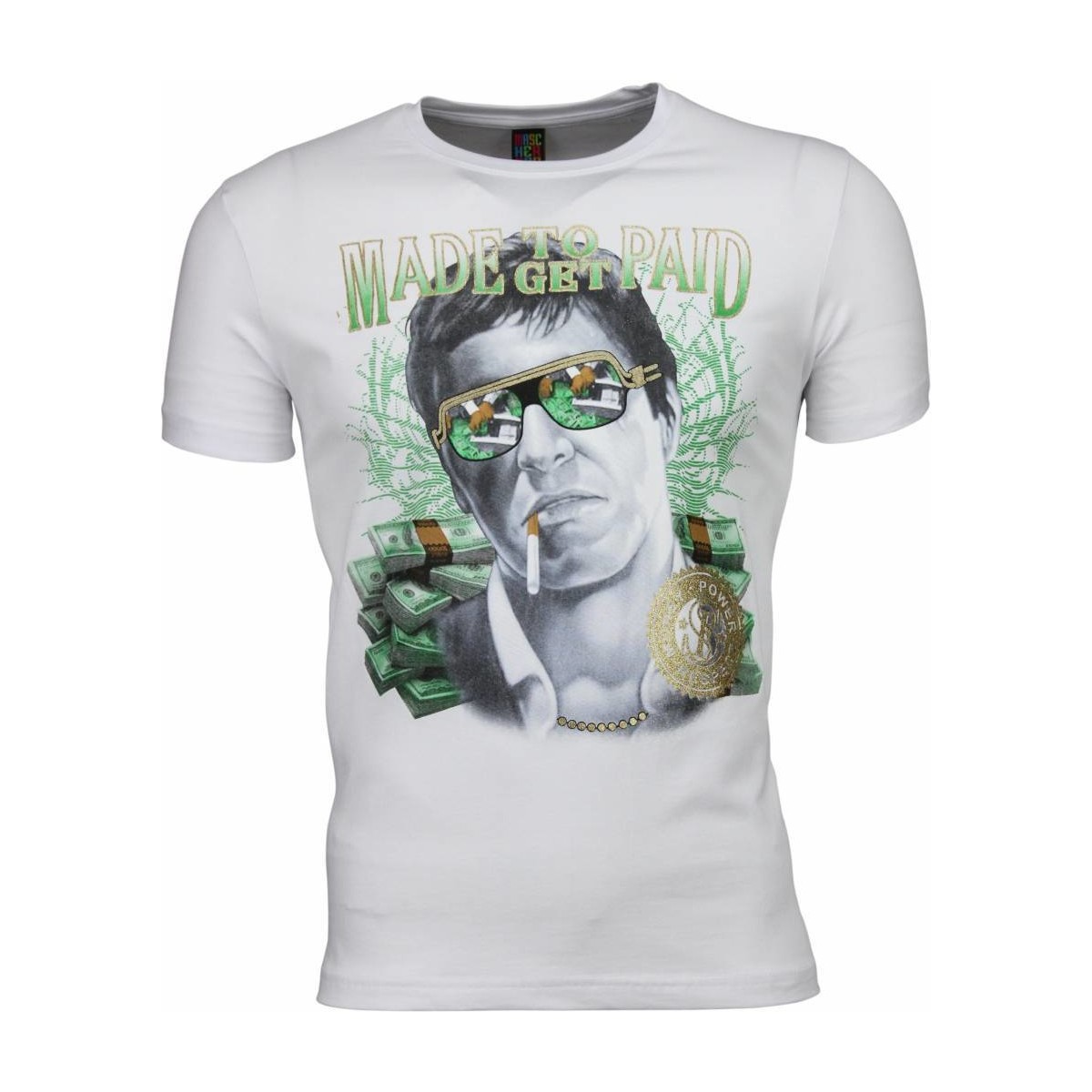 Textiel Heren T-shirts korte mouwen Local Fanatic Scarface Made To Get Paid Print Wit