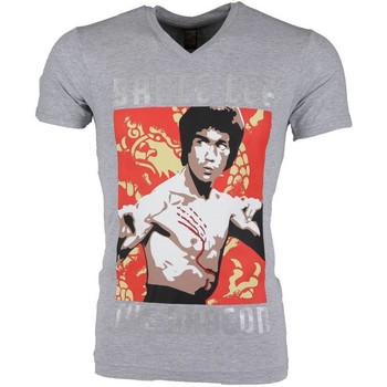 Textiel Heren T-shirts korte mouwen Local Fanatic Bruce Lee The Dragon Grijs