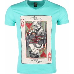 Textiel Heren T-shirts korte mouwen Local Fanatic James Bond Casino Royale Print Turquoise