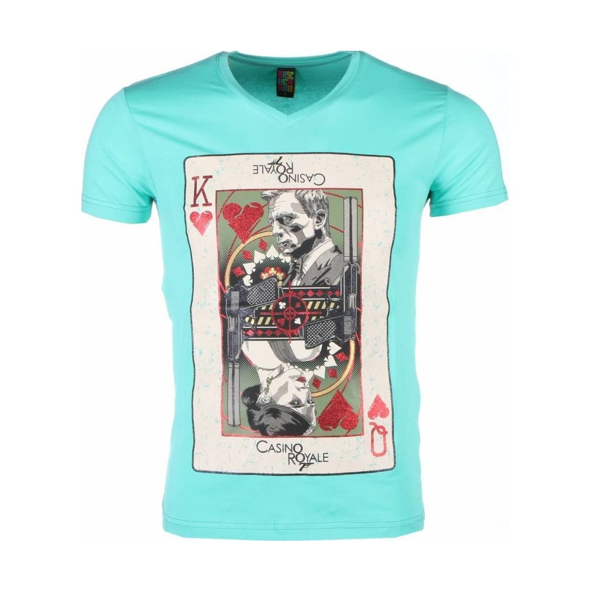 Textiel Heren T-shirts korte mouwen Local Fanatic James Bond Casino Royale Print Blauw