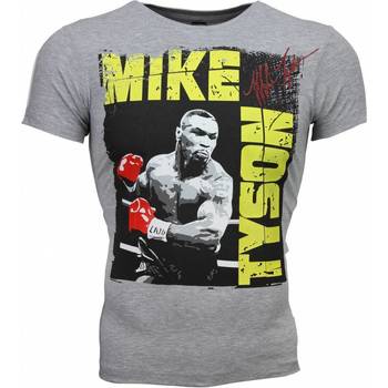 Textiel Heren T-shirts korte mouwen Local Fanatic Mike Tyson Glossy Print Grijs