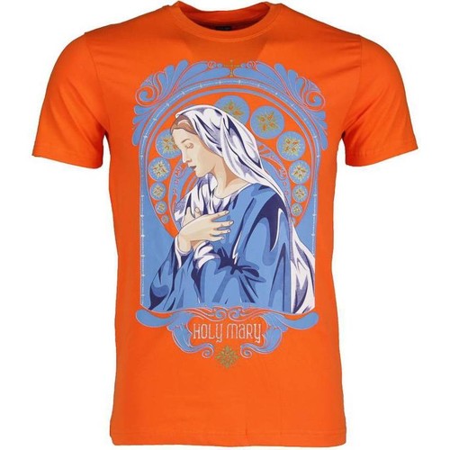 Textiel Heren T-shirts korte mouwen Local Fanatic Holy Mary Oranje Orange