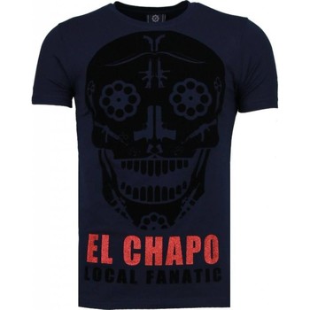 Textiel Heren T-shirts korte mouwen Local Fanatic El Chapo Flockprint Blauw