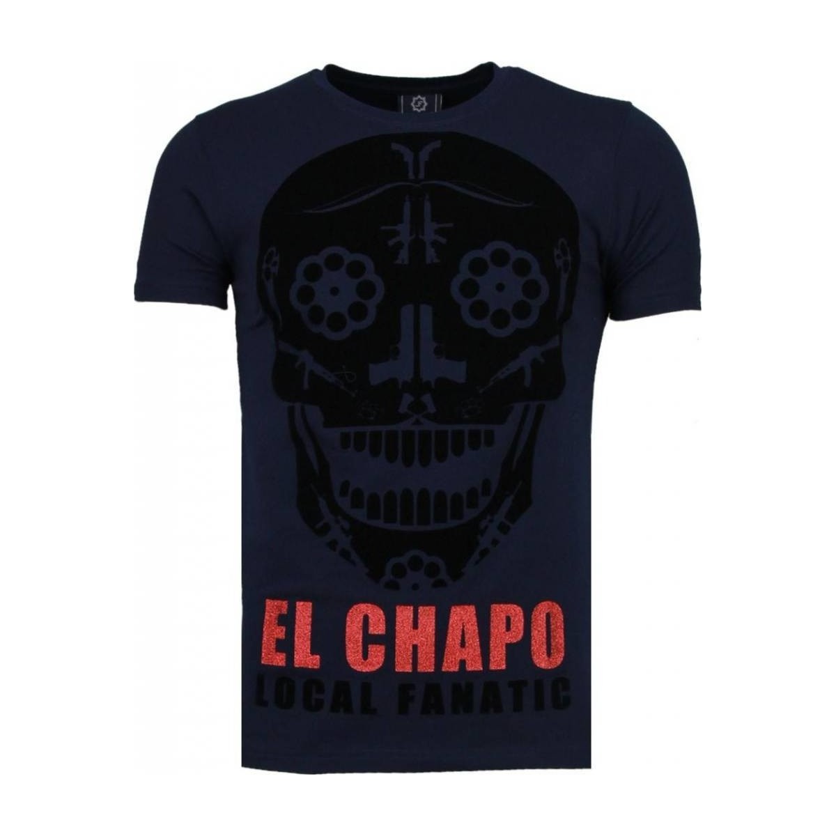 Textiel Heren T-shirts korte mouwen Local Fanatic El Chapo Flockprint Blauw