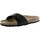 Schoenen Dames Leren slippers La Maison De L'espadrille 3506 Zwart