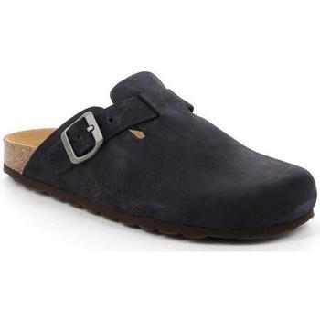 Schoenen Dames Leren slippers Grunland DSG-CB7018 Blauw