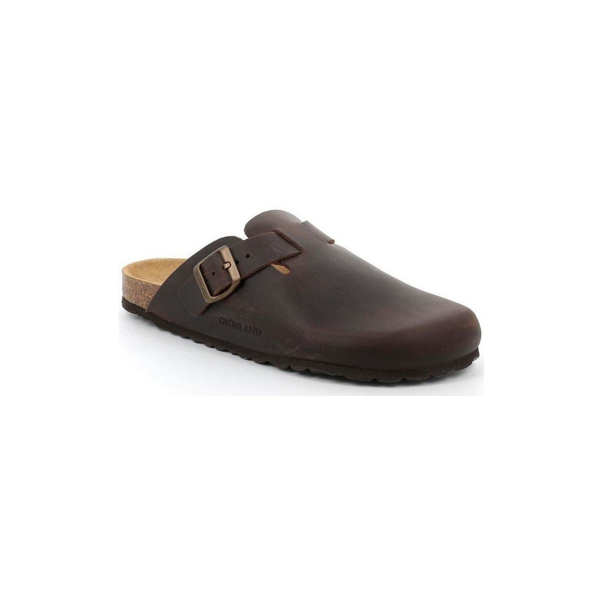 Schoenen Heren Leren slippers Grunland DSG-CB7034 Brown