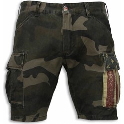 Textiel Heren Korte broeken / Bermuda's Bb Bread & Buttons Korte Broeken Camouflage Shorts Groen