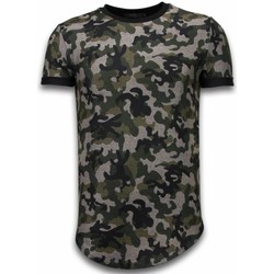Textiel Heren T-shirts korte mouwen Justing Camouflaged Fashionable Long Fi Groen