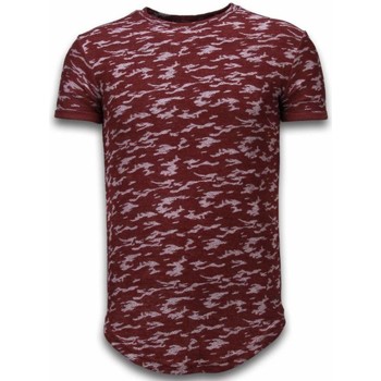 Textiel Heren T-shirts korte mouwen Justing Fashionable Camouflage Long Fi Army Bordeaux