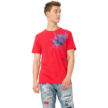 Textiel Heren T-shirts korte mouwen Desigual Tee-Shirt Mississippi Rouge 74T14E3 Rood
