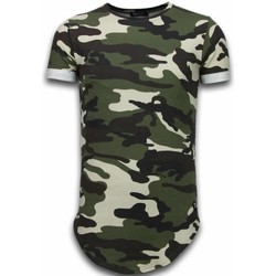 Textiel Heren T-shirts korte mouwen Tony Backer Known Camouflage Long Fi Army Groen