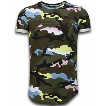 Textiel Heren T-shirts korte mouwen Tony Backer Known Camouflage Long Fi Army Pink Groen