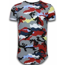 Textiel Heren T-shirts korte mouwen Tony Backer Known Camouflage Long Fi Army Bordeaux