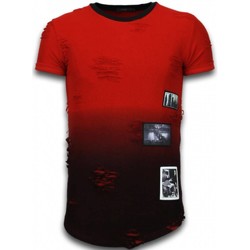 Textiel Heren T-shirts korte mouwen Justing Pictured Flare Effect Long Fi Dual Rood