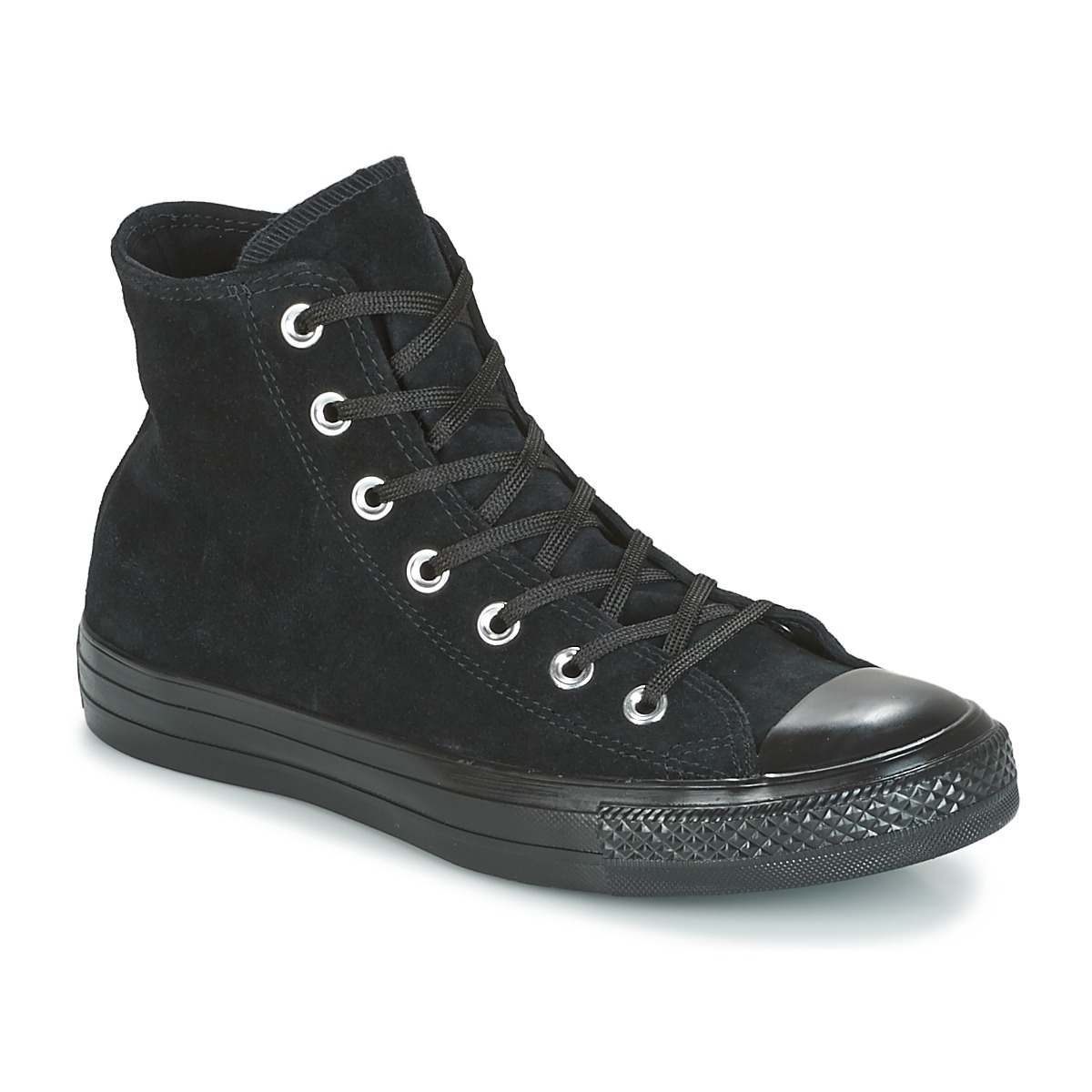 Schoenen Dames Hoge sneakers Converse CHUCK TAYLOR ALL STAR MONO PLUSH SUEDE HI BLACK/BLACK/BLACK Zwart