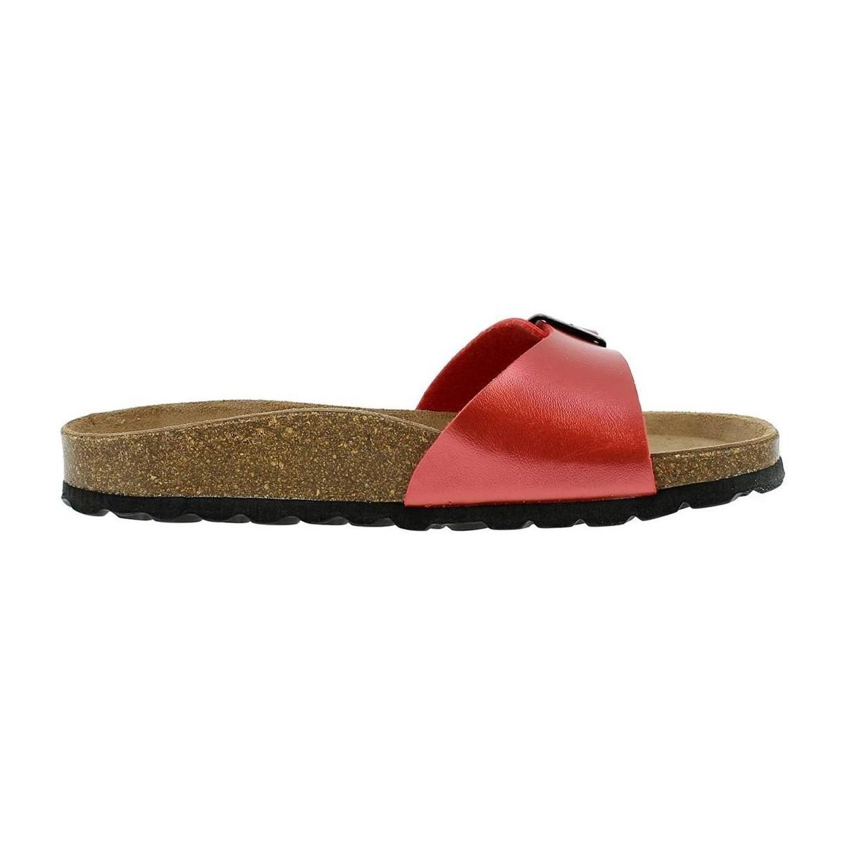 Schoenen Dames Leren slippers La Maison De L'espadrille 3506 Rood