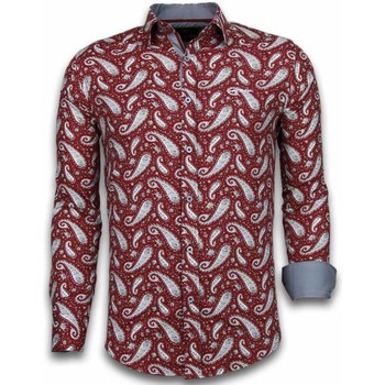 Textiel Heren Overhemden lange mouwen Tony Backer Blouse Flower Pattern Rood