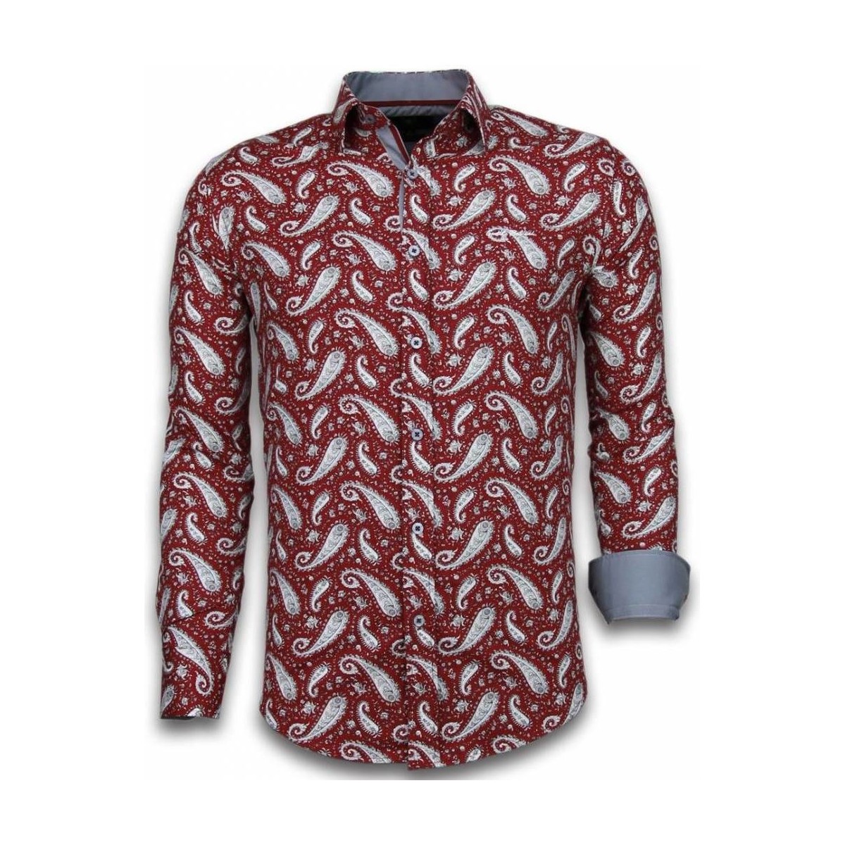 Textiel Heren Overhemden lange mouwen Tony Backer Blouse Flower Pattern Rood