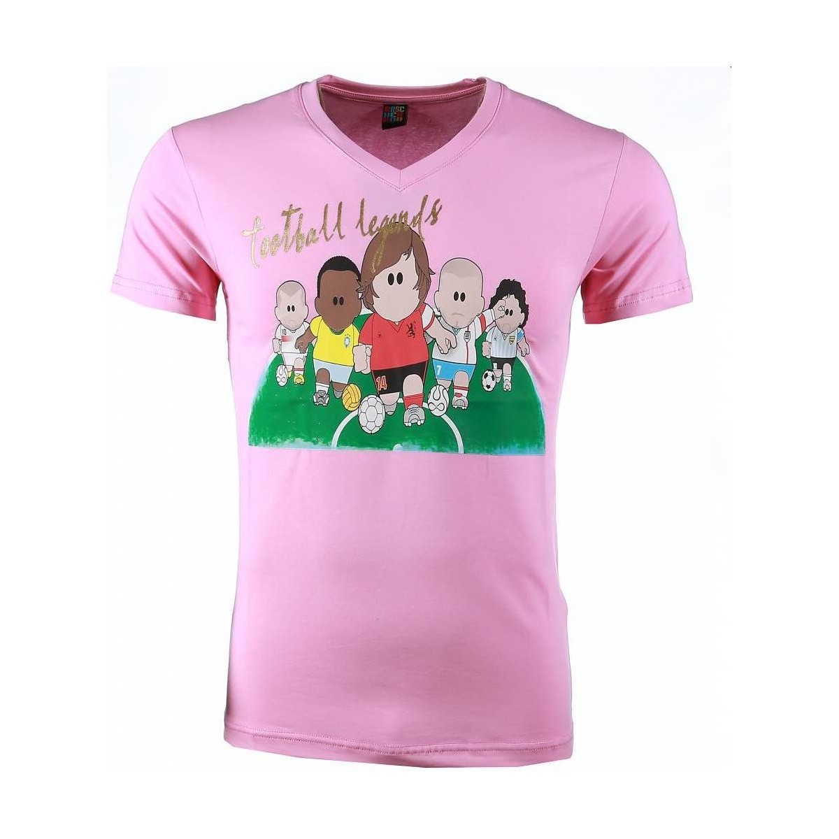 Textiel Heren T-shirts korte mouwen Local Fanatic Football Legends Print Roze