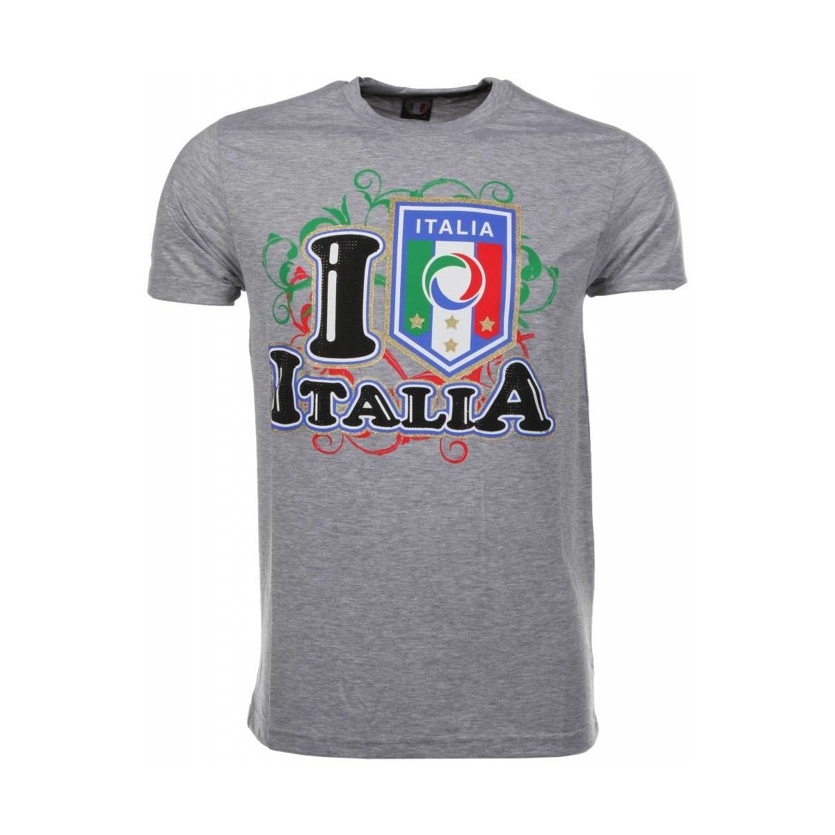 Textiel Heren T-shirts korte mouwen Local Fanatic I Love Italia Grijs