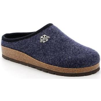 Schoenen Dames Leren slippers Grunland DSG-CB0169 Blauw