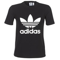 Textiel Dames T-shirts korte mouwen adidas Originals TREFOIL TEE Zwart