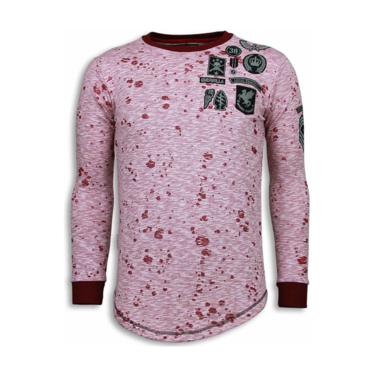 Textiel Heren Sweaters / Sweatshirts Local Fanatic Longfit Embroidery Patches Roze
