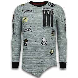 Textiel Heren Sweaters / Sweatshirts Local Fanatic Longfit Asymric Embroidery Patches Groen