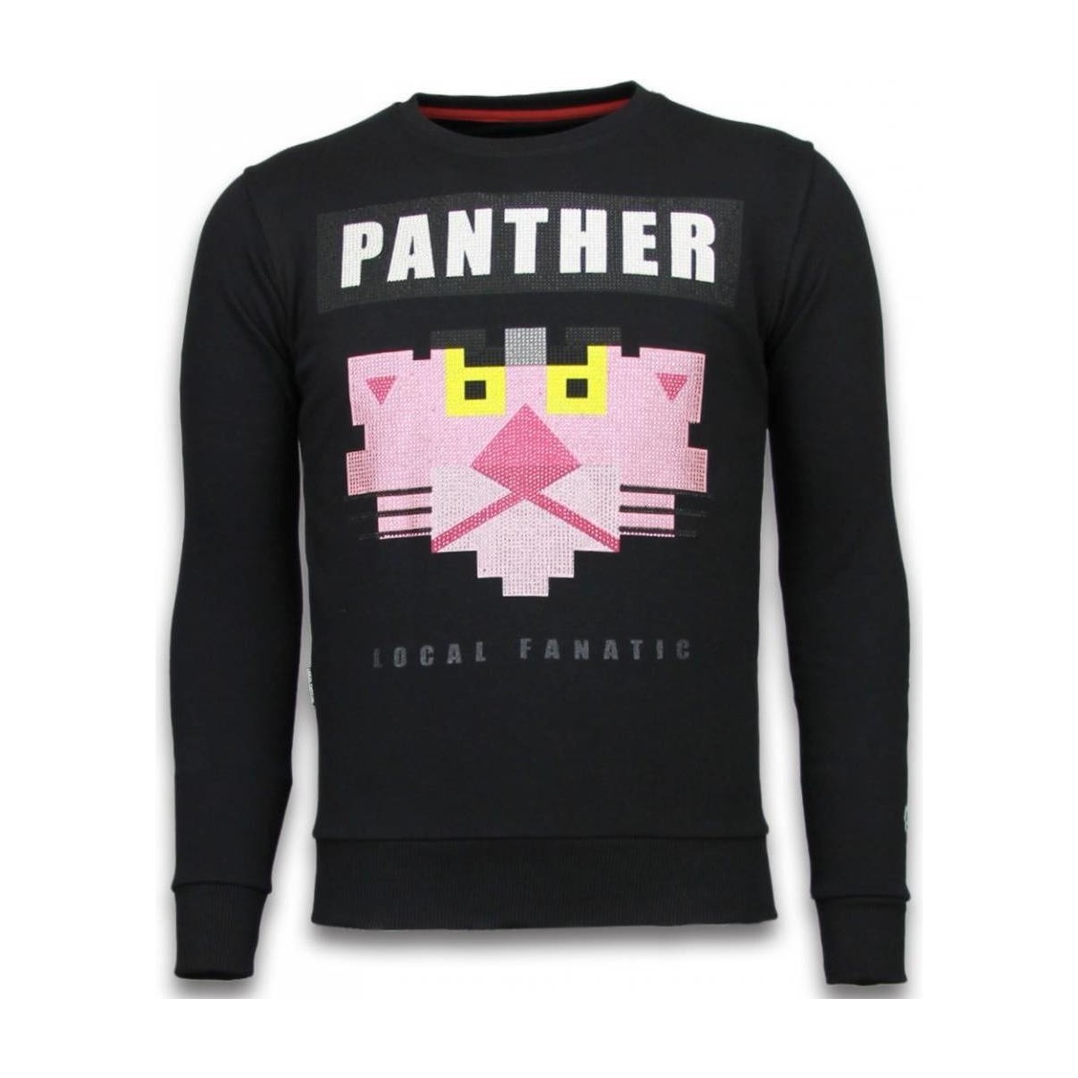 Textiel Heren Sweaters / Sweatshirts Local Fanatic Panther Rhinestone Black Zwart