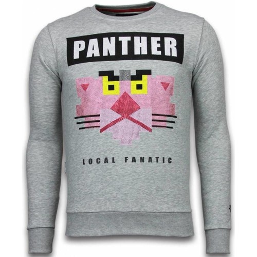 Textiel Heren Sweaters / Sweatshirts Local Fanatic Panther Rhinestone Grijs